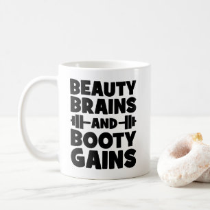 Mug Beauté, Cerveaux, Gains de Booty - Gymnase pour fe