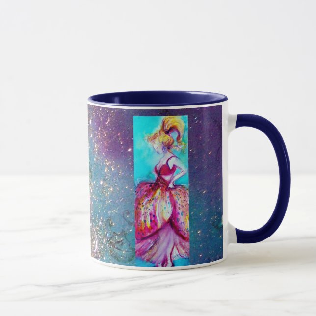 Mug BEAUTÉ EN ROBE ROSE / Plante Papillon Magique (Droite)