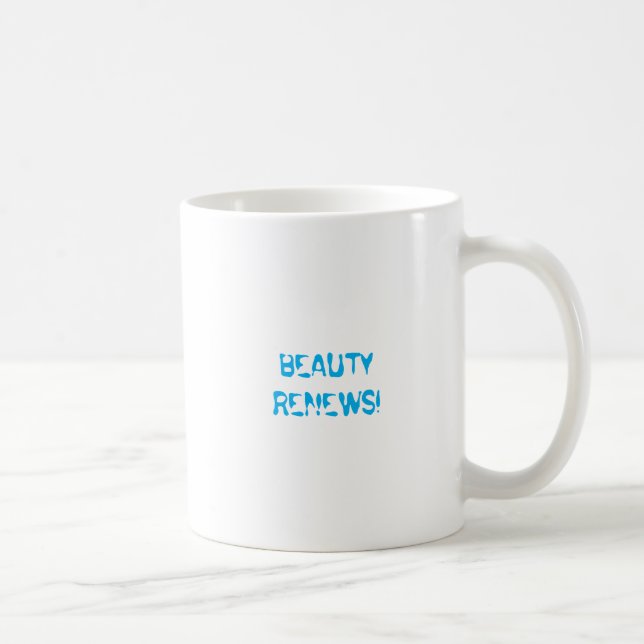 Mug Beauté renouvelle Graffiti bleu clair brosse (Droite)