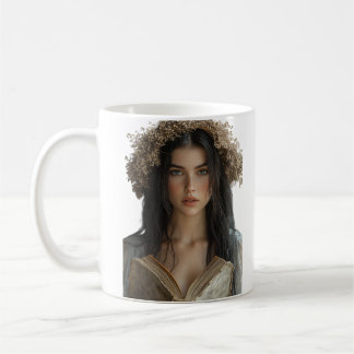 Mug Beauté tressée en fleur - Portrait floral élégant