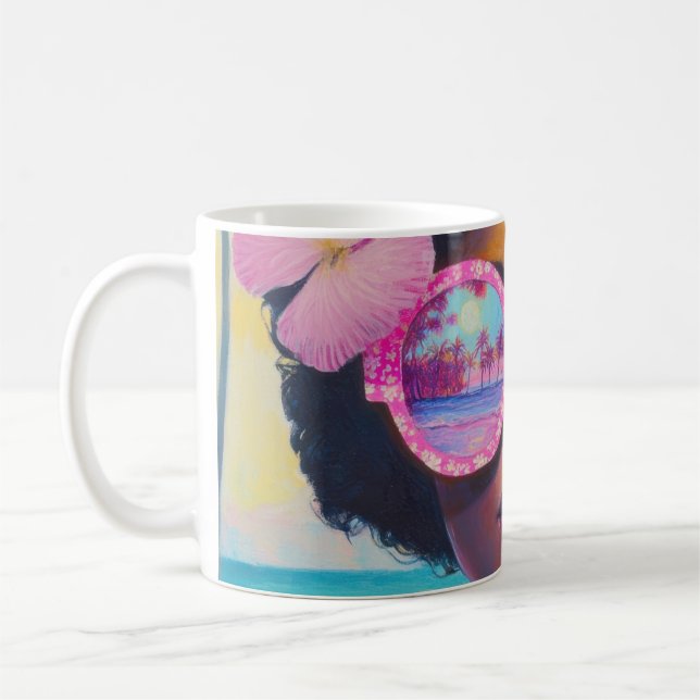 Mug Beauté tropicale dans les tons roses (Gauche)