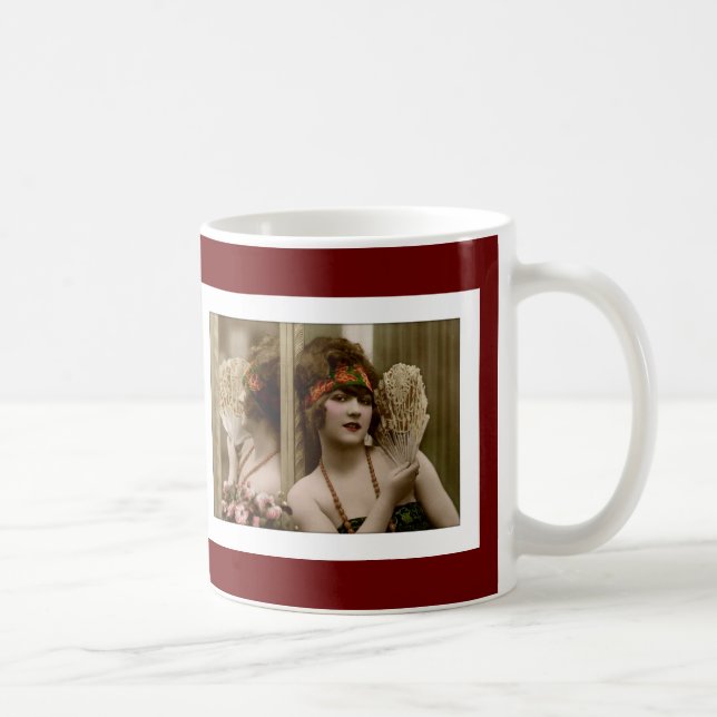 Mug Beauté victorienne avec ventilateur et réflexion (Droite)