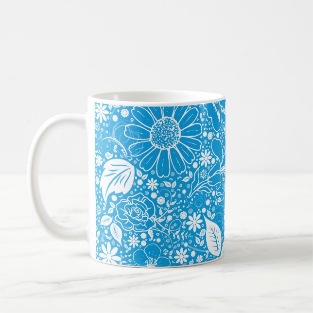 Mug Beautés botaniques Bleu clair (Gauche)