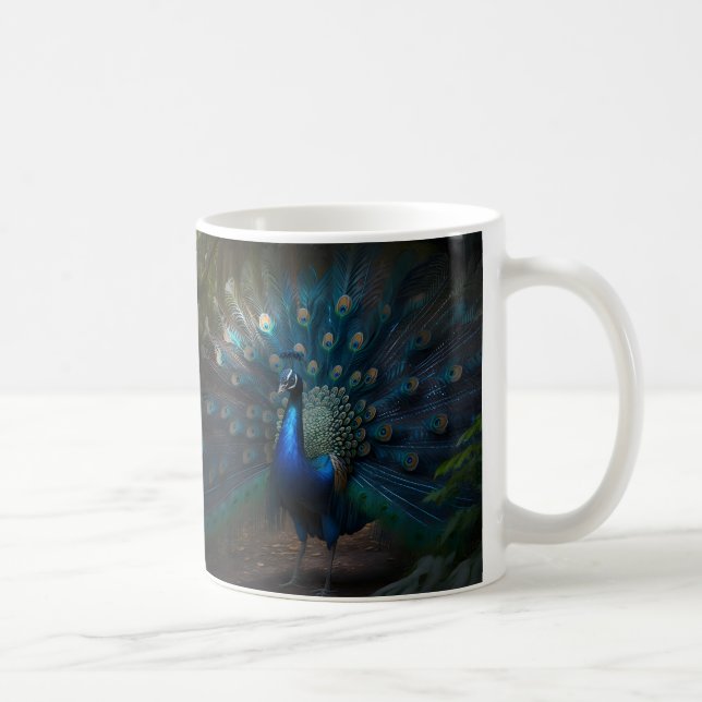 Mug Beautiful Peacock Personnaliser Chien Animaux de C (Droite)