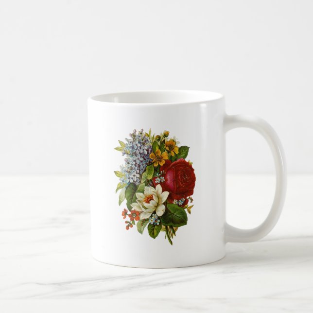 Mug Beautiful Romantic Summer Bouquet with Red Rose (Droite)