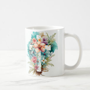 Mug Beautiful Watercolor Christian Easter Cross Coffee