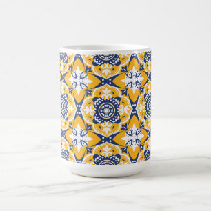Mug 💙🤍💛 Beaux azulejos bleus et jaunes