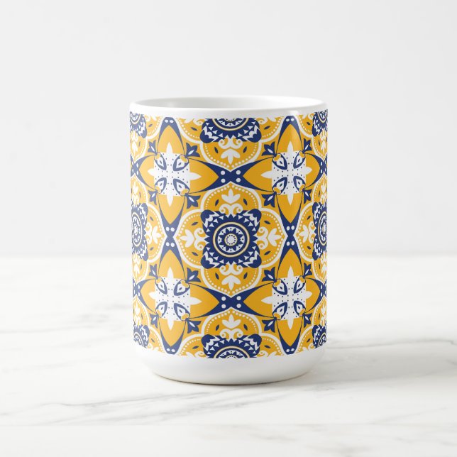 Mug 💙🤍💛 Beaux azulejos bleus et jaunes (Centre)
