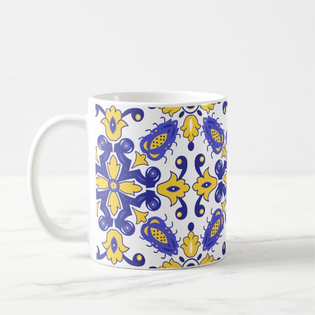 Mug 💙💛 Beaux azulejos bleus et jaunes  (Gauche)