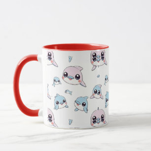 Mug Beaux dauphins - Design motif numérique moderne 1
