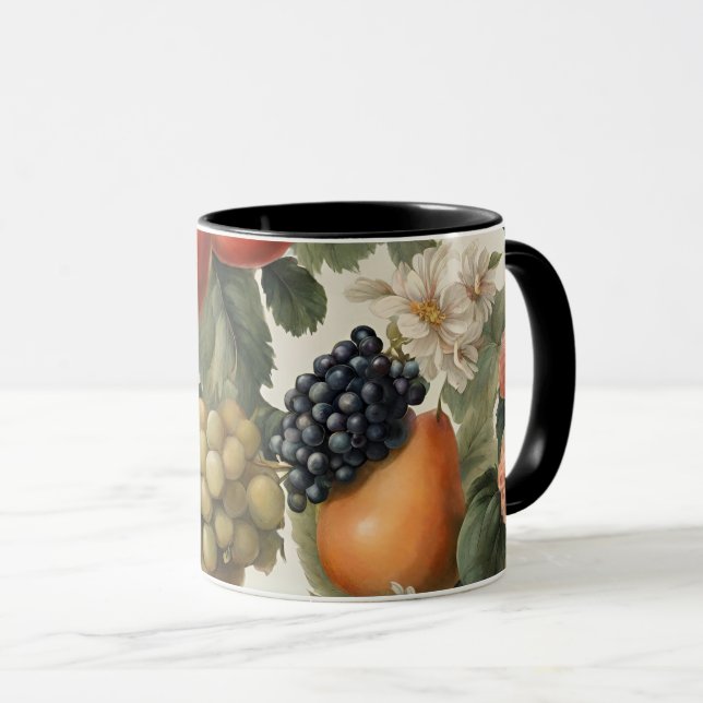 Mug Beaux fruits et fleurs à la française (Devant droit)