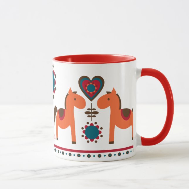 Mug Beaux rétros chevaux (Droite)