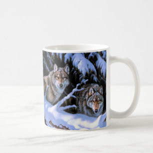 Mug Beaux tableaux de deux loups