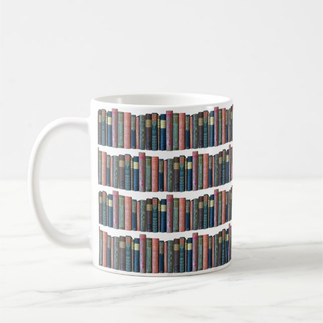 Mug Beaux vieux livres vintages, livres épines (Gauche)