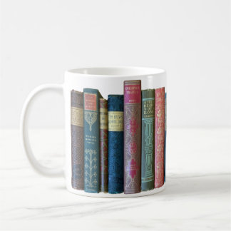 Mug Beaux vieux livres vintages, livres épines