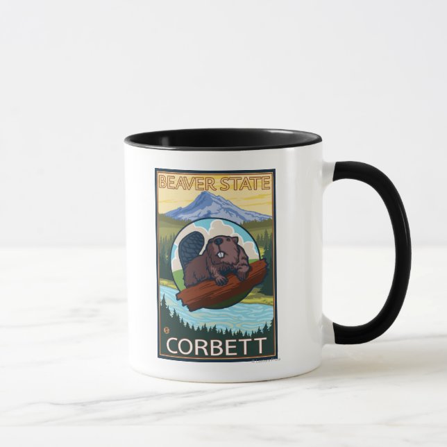 Mug Beaver & Mt Hood - Corbett, Oregon (Droite)