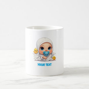 Mug Bébé adorable avec tétine et petit canard mignon