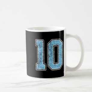 Mug Bébé Bleu Blanc Numéro 10 Joueur Jersey Uniforme #