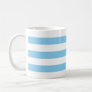 Mug Bébé Bleu et Blanc Grand Horiz. Motif de bandes