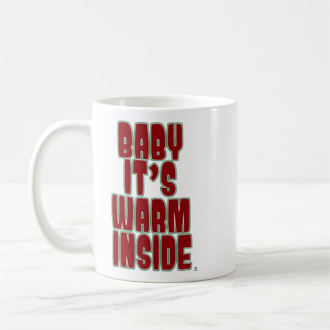 Mug Bébé Chaud à l'Intérieur Amusement Noël Cosy (Gauche)