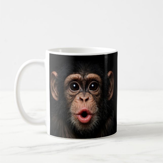 Mug Bébé chimpanzé singe mignon visage drôle animal (Gauche)