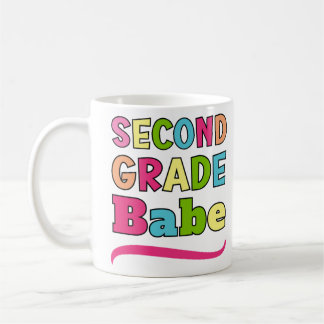Mug Bébé coloré de deuxième année de retour à l'école
