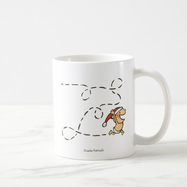 Mug Bébé courant le matin de Noël (Droite)