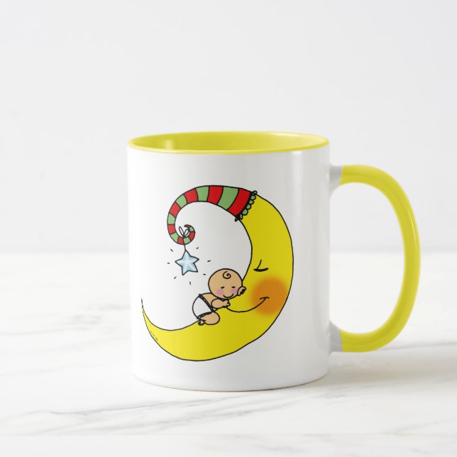 Mug Bébé de sommeil sur la lune (Droite)