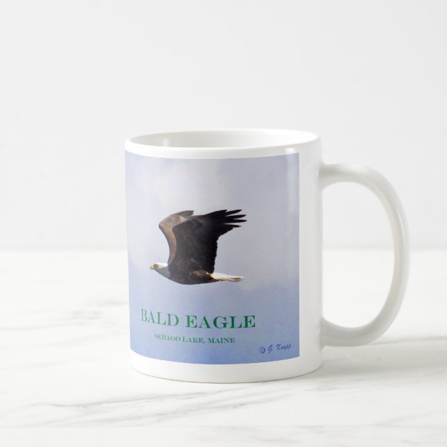 Mug Bébé d'Eagle chauve, chauvin, et maman en vol (Droite)