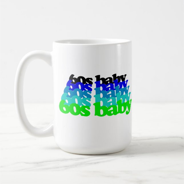Mug bébé des années 60 anniversaire 1960 né dans les a (Gauche)