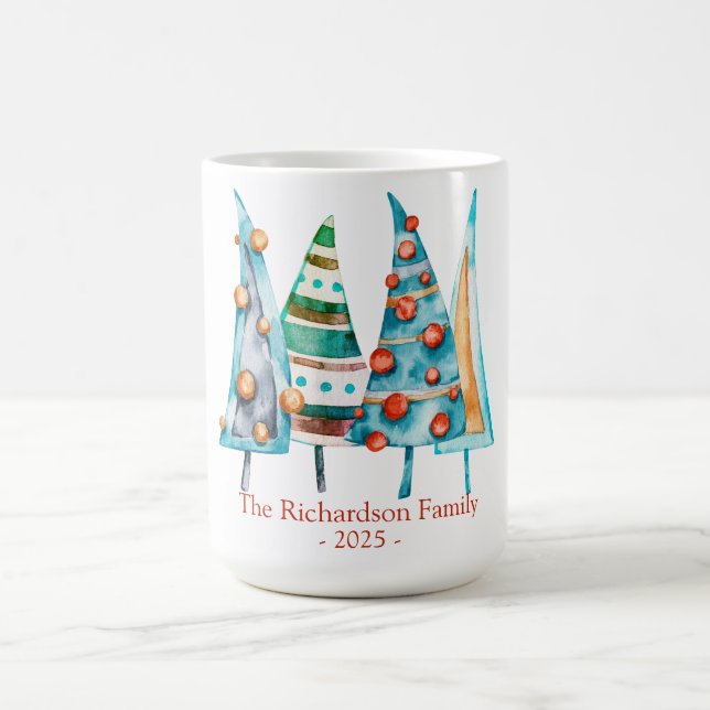 Mug Bébé Doodle Pine Noël Arbre cadeaux (Centre)