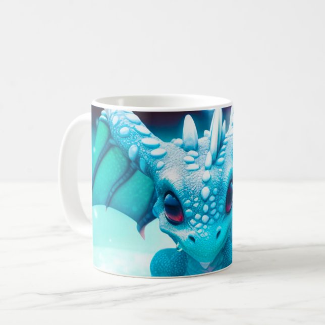 Mug Bébé Dragon de Neige (Devant gauche)