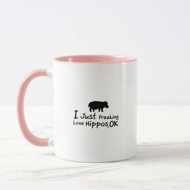 Mug Bébé drôle de Loverss Fiona d'hippopotame (Gauche)