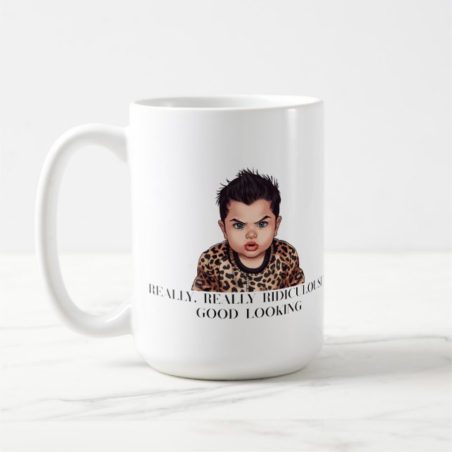 Mug Bébé drôle design vraiment ridiculement beau (Gauche)