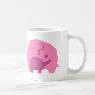 Mug Bébé éléphant mignon et maman Parents Amour