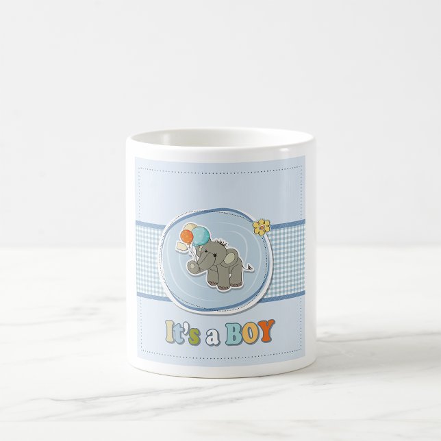 Mug Bébé Eléphant mignon Faire-part (Créateur téléchargé)