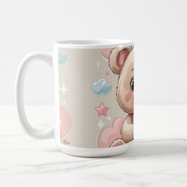 Mug Bébé en peluche adorable - Soft Pastel Design (Gauche)