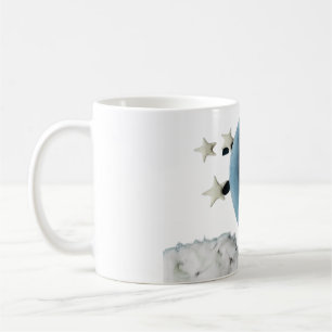🌙 Mug Bébé Endormi sur la Lune – Étoiles et Nuage