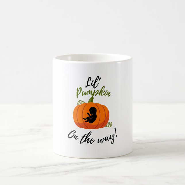 Mug Bébé et citrouille, Nouveau-né d'automne, nouvelle (Centre)