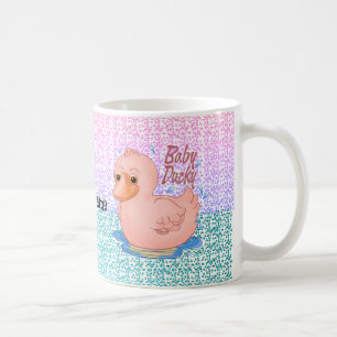 Mug Bébé Fille au Canard Rose