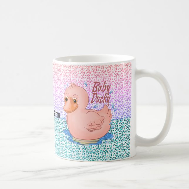 Mug Bébé Fille au Canard Rose   (Droite)