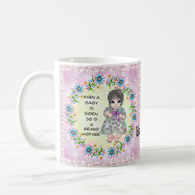 Mug Bébé fille de grand-mère   (Gauche)