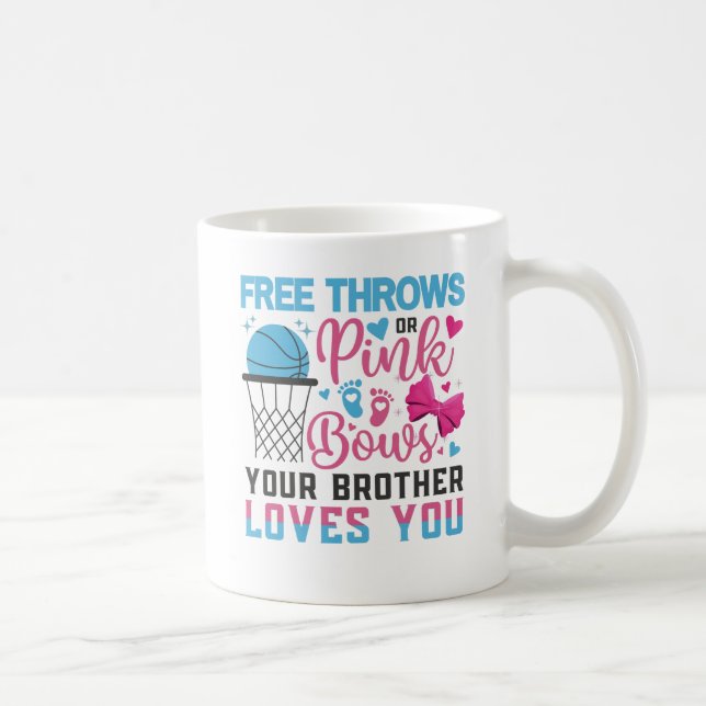 Mug Bébé Genre Révéler Libre Jets Rose Bows Frère (Droite)