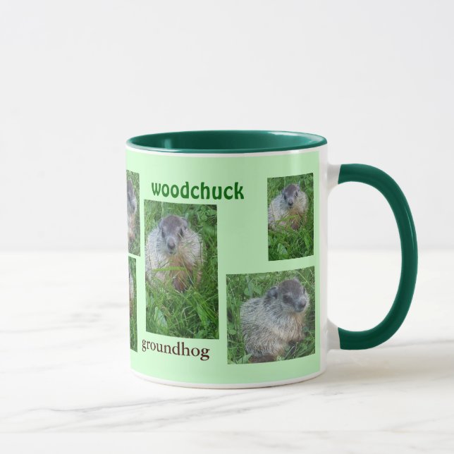 Mug Bébé Groundhog/tasse de marmotte d'Amérique (Droite)