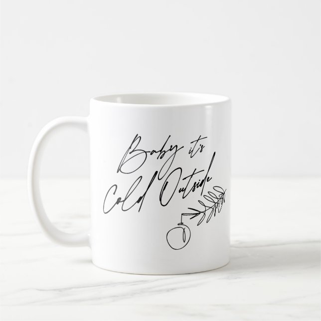 Mug Bébé Il fait froid dehors Noël vacances (Gauche)