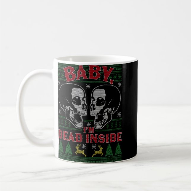 Mug Bébé Je suis mort dans le crâne Il fait froid deho (Gauche)