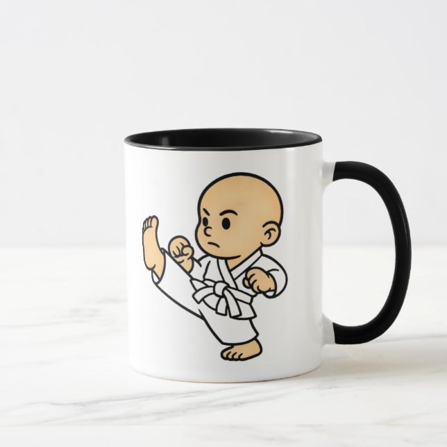 Mug bébé karatéka en action. (Droite)