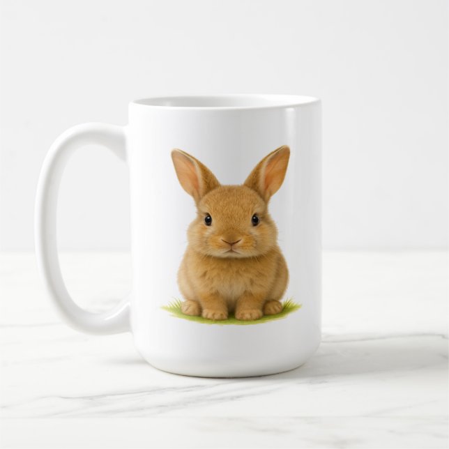 Mug Bébé lapin dans l'herbe (Gauche)