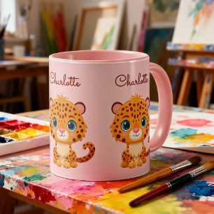 Mug Bébé léopard mignon animaux de safari pour enfants