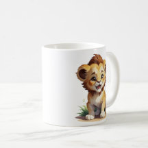 Bébé lion de safari mignon et heureux